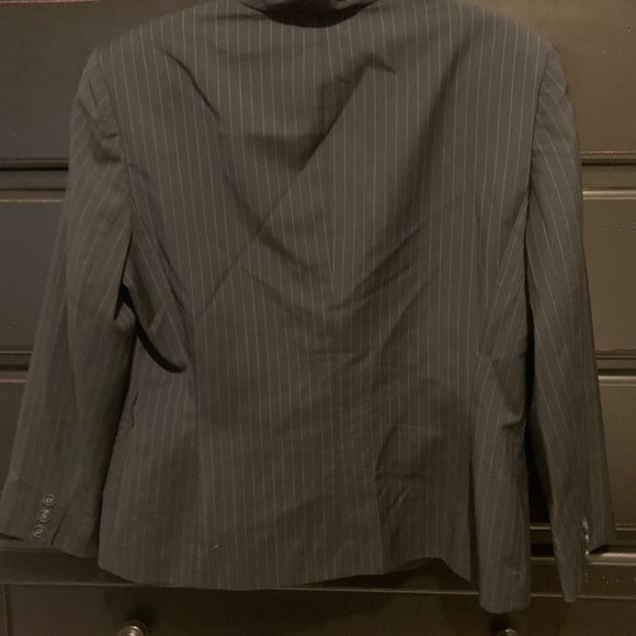 Vintage Anne Klein Brown thin-stripped petite jacket, lined, medium - Picture 6 of 10